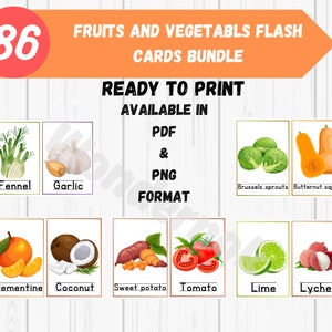 cartes flash de fruits et légumes, cartes flash de maternelle, paquet de cartes flash, cartes flash de fruits, cartes flash de légumes, cartes flash Montessori
