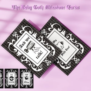Baby Goth Milestone Cards