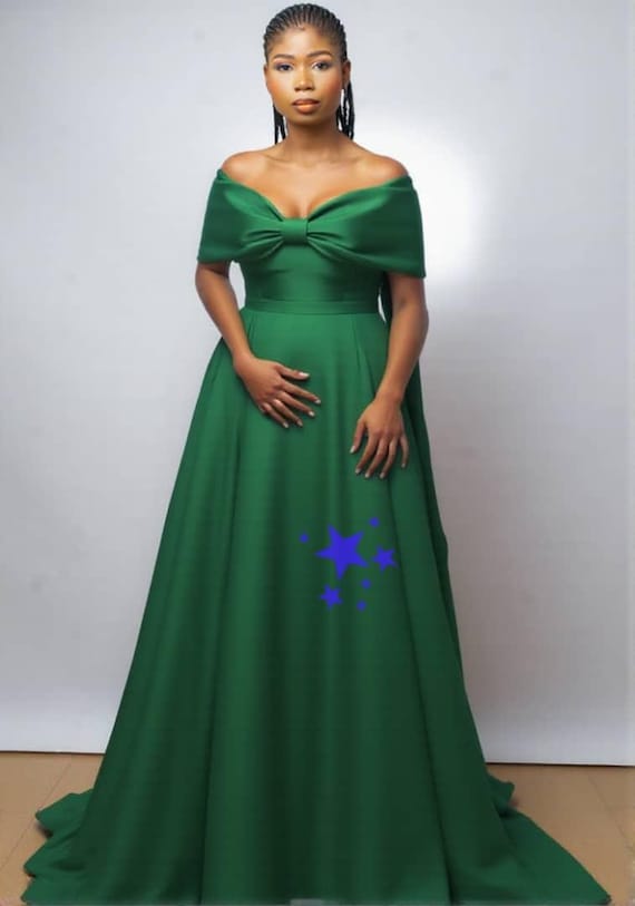 エメラルドグリーン オフショルダードレス エメラルドグリーンのドレス、オフショルダードレス - Etsy 日本