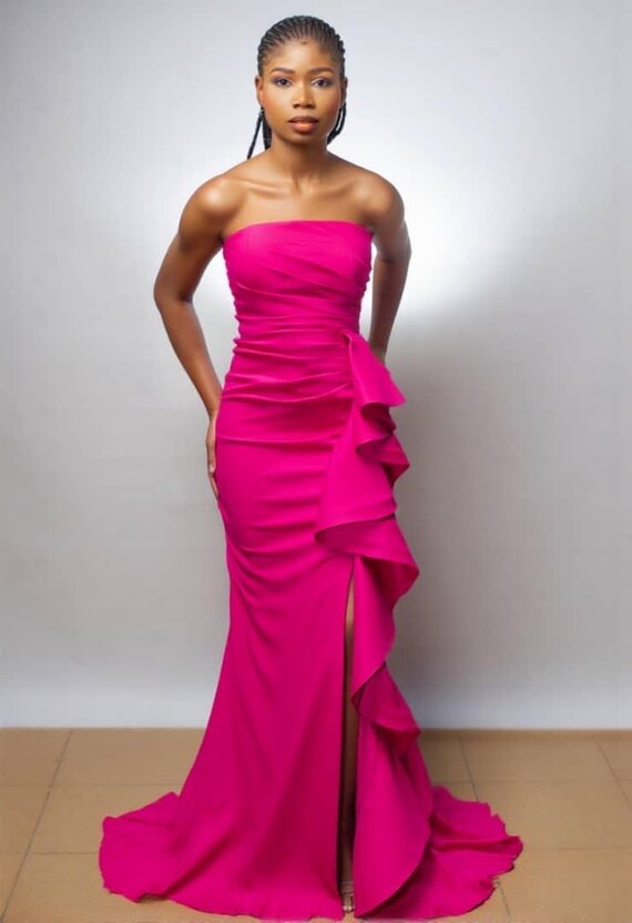 Elegant Dress with Side Flare, Mermaid Dress