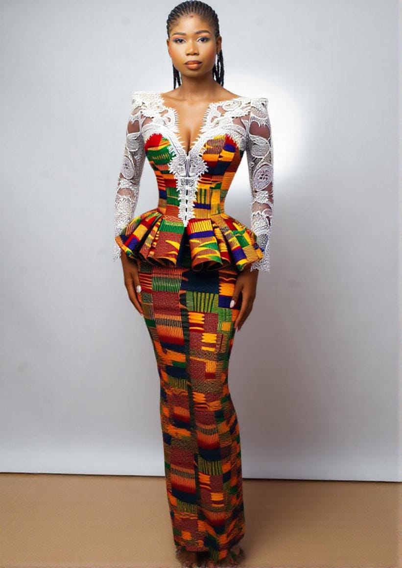 White Kente Dress - Etsy UK