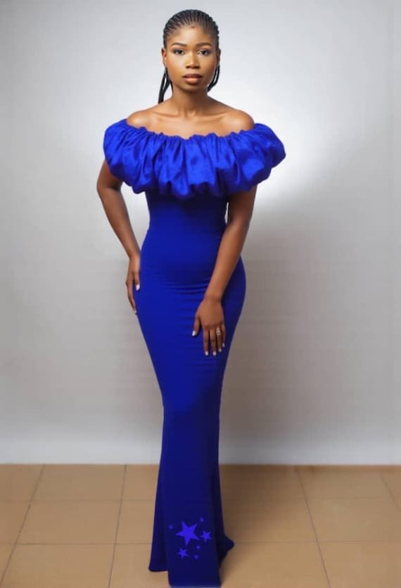 Off Shoulder Royal Blue Dress Off Shoulder Royal Blue Dress