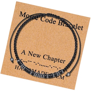 Bracelet personnalisé code Morse, Je t'aime, cadeau d'anniversaire, bracelet personnalisé, bracelet réglable, cadeau pour homme femme garçons filles image 6