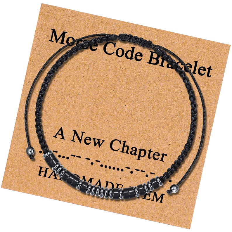 Bracelet personnalisé code Morse, Je t'aime, cadeau d'anniversaire, bracelet personnalisé, bracelet réglable, cadeau pour homme femme garçons filles image 6