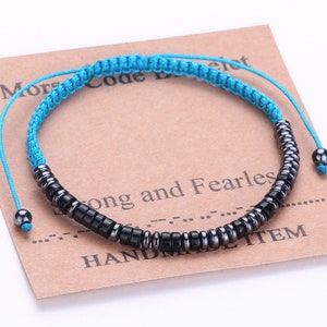 Bracelet code Morse personnalisé, bijoux personnalisés, cadeau d'anniversaire, bracelet réglable personnalisé, cadeau pour homme femme garçons filles image 7