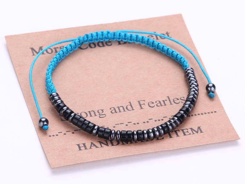 Bracelet code Morse personnalisé, bijoux personnalisés, cadeau d'anniversaire, bracelet réglable personnalisé, cadeau pour homme femme garçons filles image 7