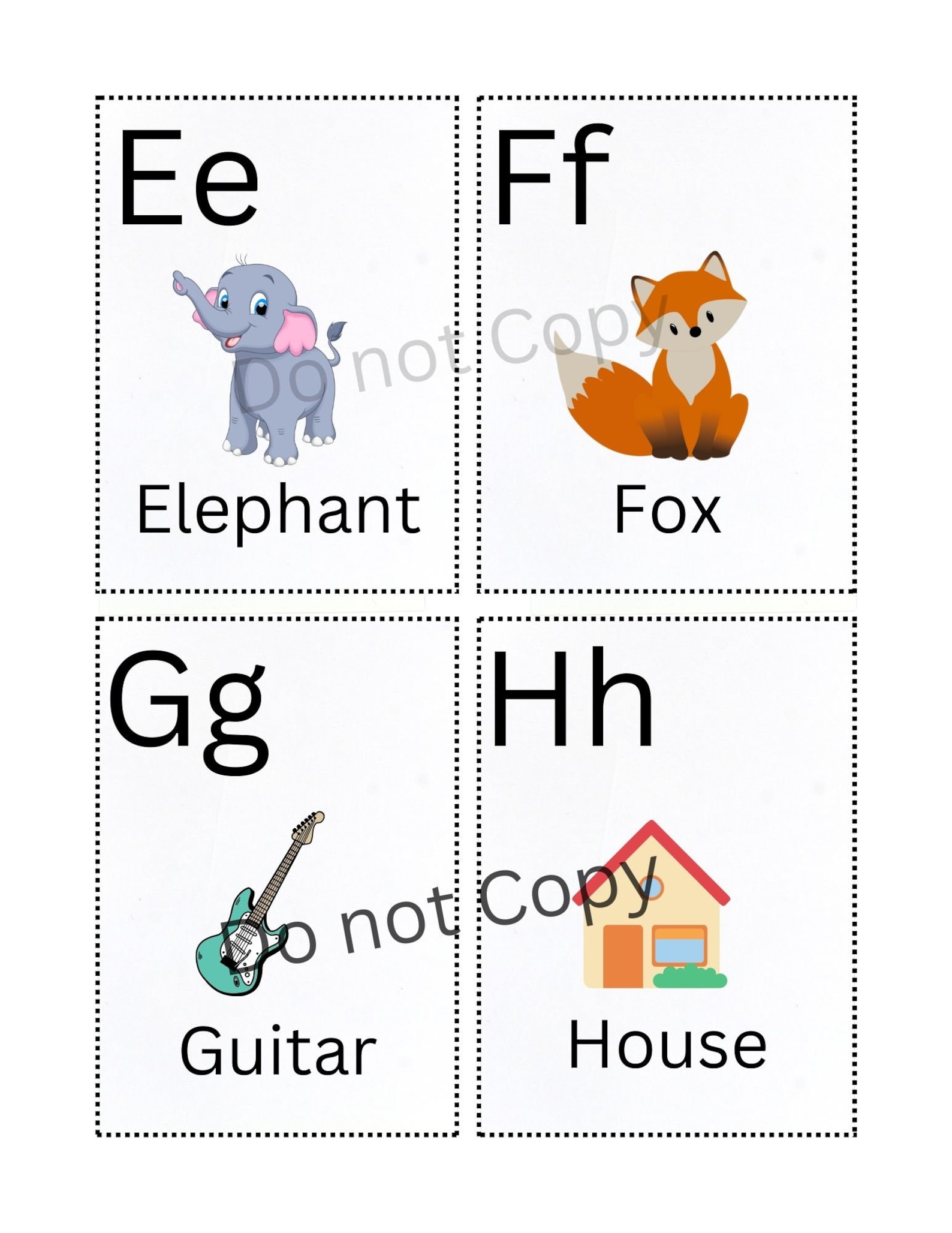 26 Printable Alphabet Flashcards | ABC Printable Picture | Toddler ...