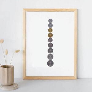 Hrvatska kuna poster downloadable Croatian currency coins