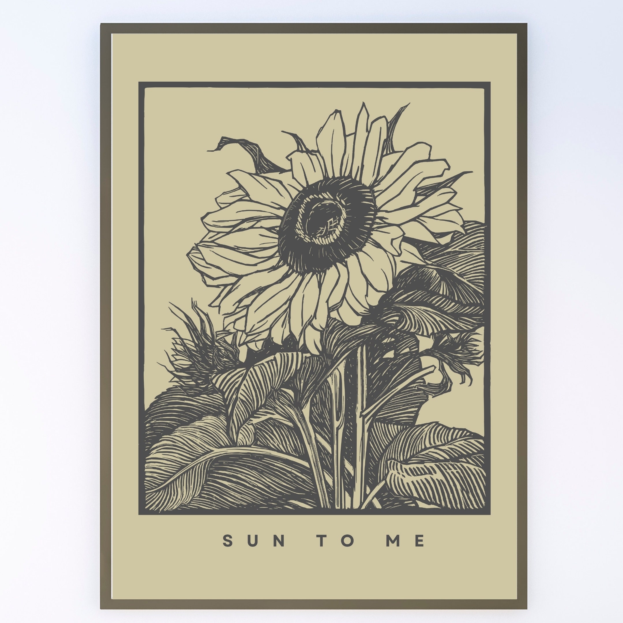 Zach Bryan Wall Art Sun to Me American Heartbreak Sage Green Sunflower