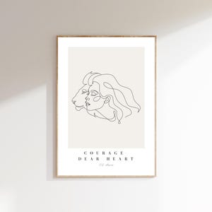 courage dear heart cs lewis quote aslan quote narnia quote print cs lewis printable aslan quotes cs lewis gifts cs lewis quotes