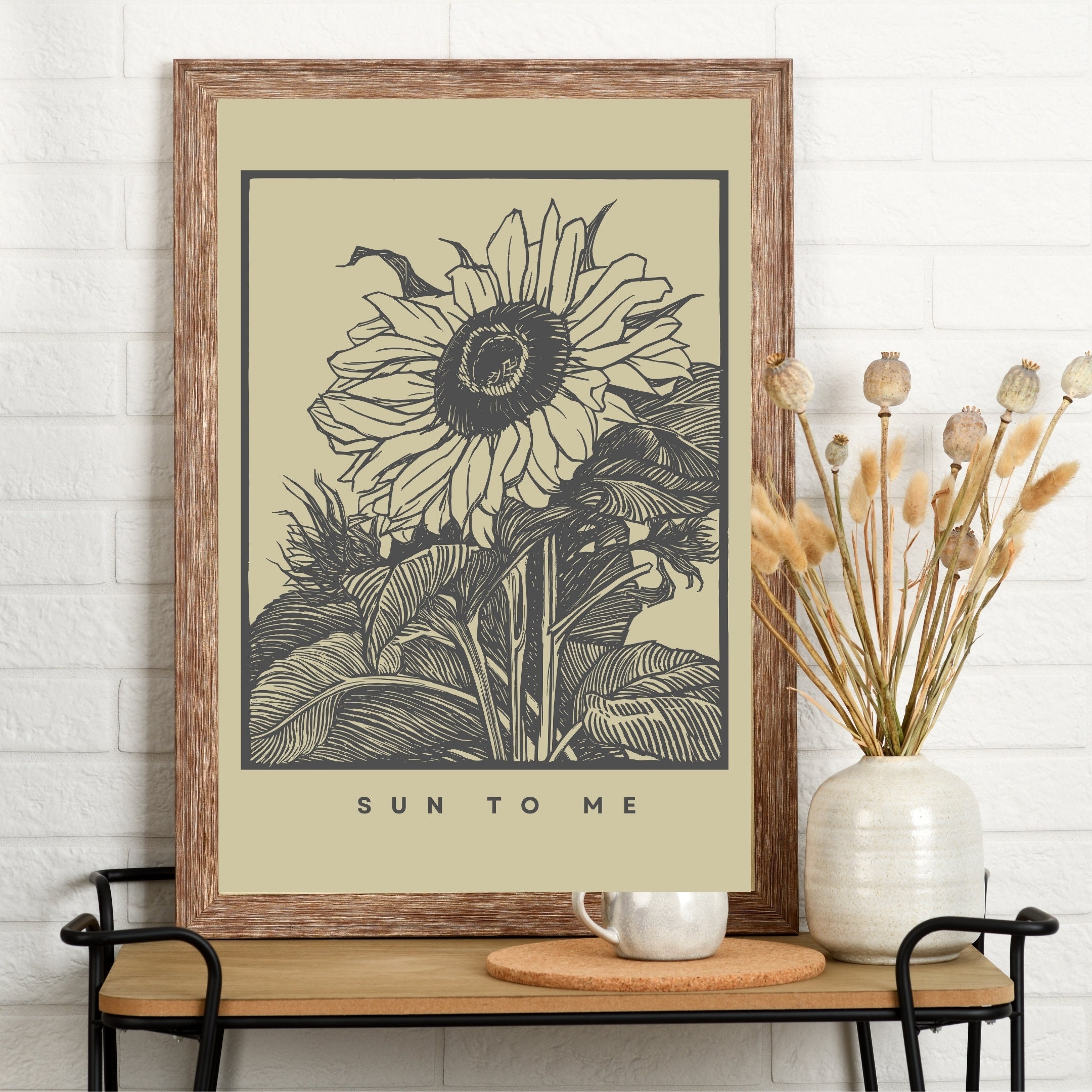 Zach Bryan Wall Art Sun to Me American Heartbreak Sage Green Sunflower
