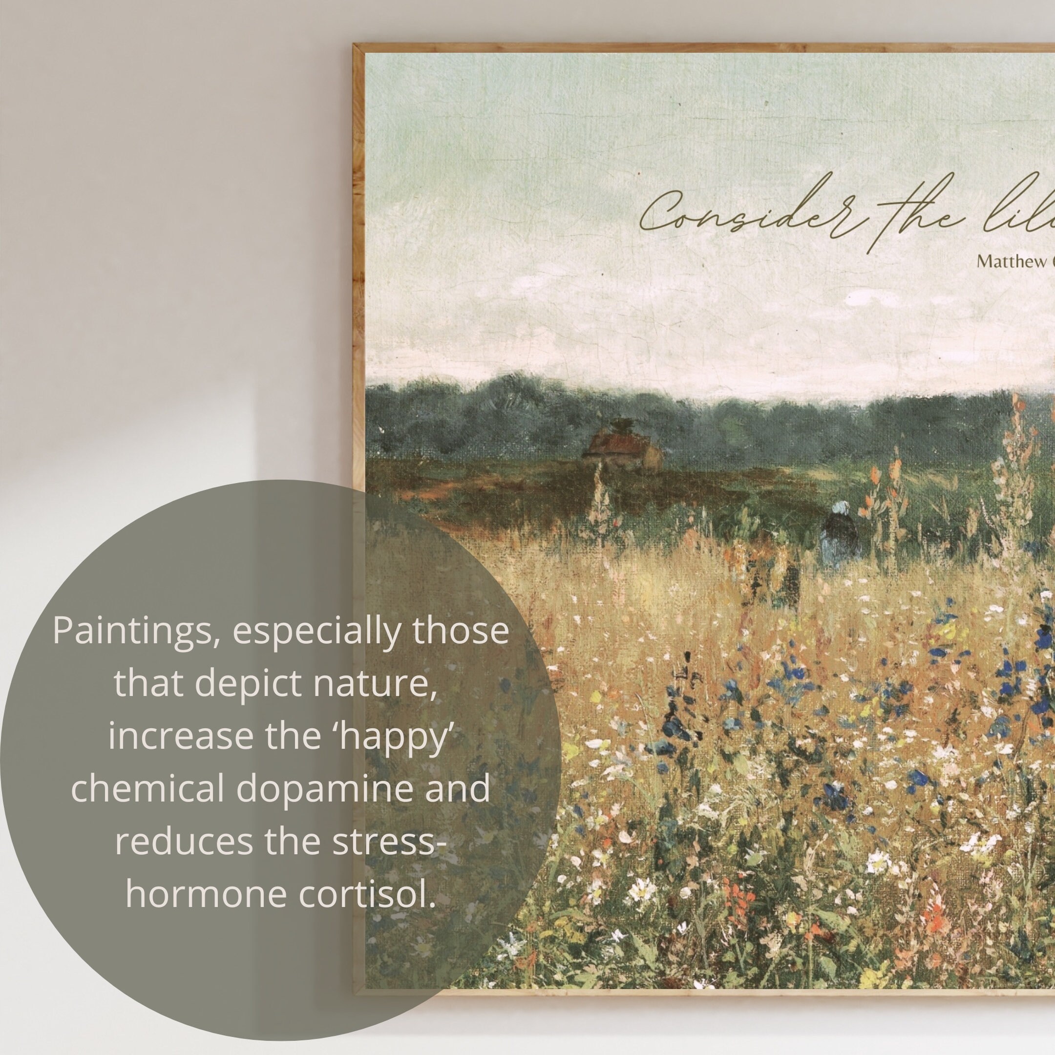 Consider the Lilies of the Field KJV Matthew 628 Christian Home Decor