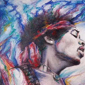 Jimi Hendrix limitierter Giclée-Druck von Malerei Kunst