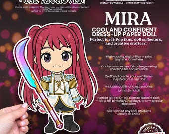Chibi Girl Paperdoll Printable – Kawaii Dress Up Doll PDF, Mix & Match Outfits, Digital Download