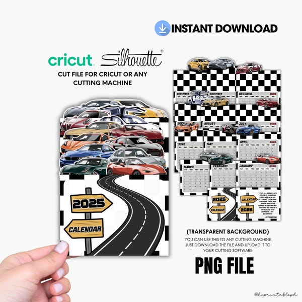 Desk Calendar 2025 Cars Etsy
