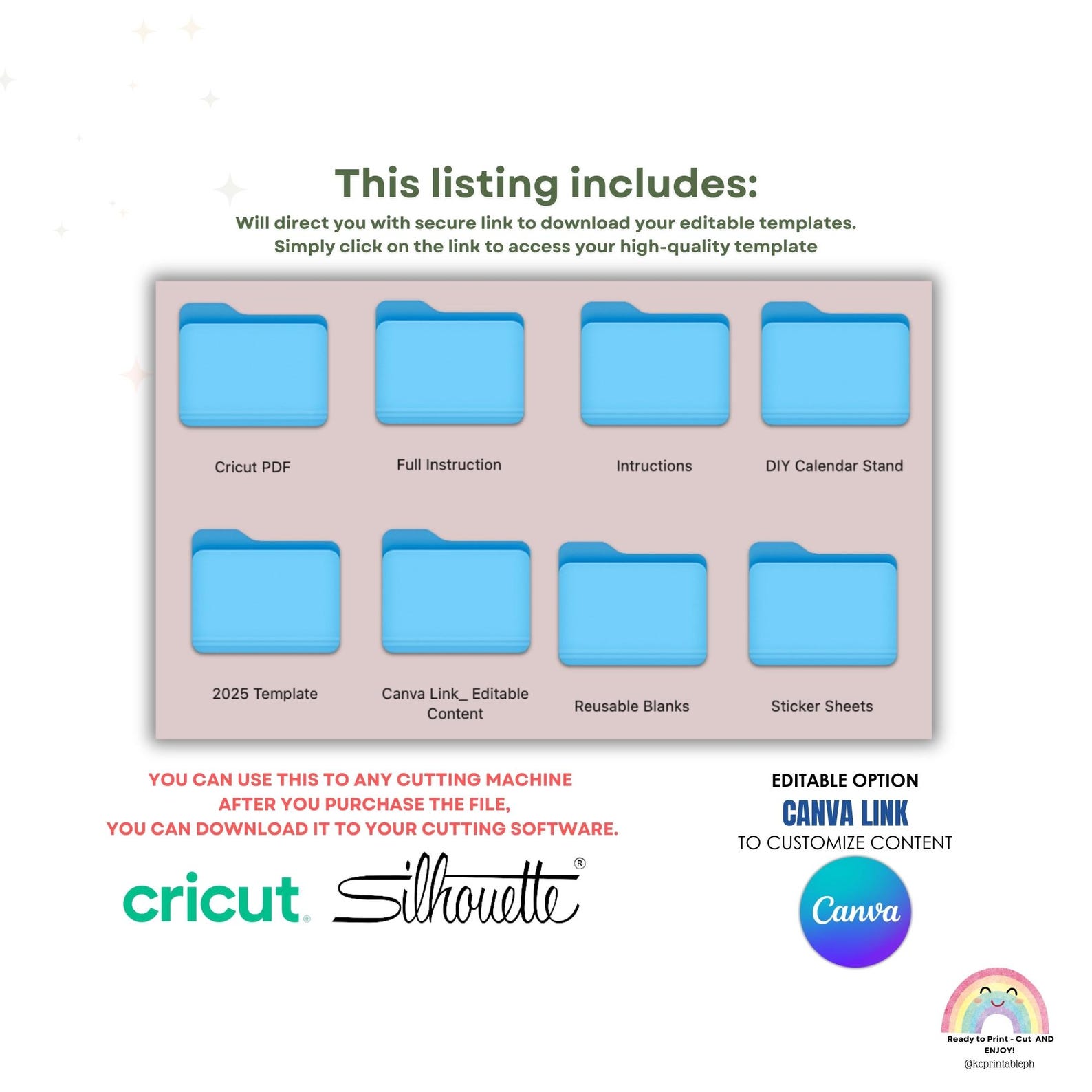 2026 Travel Stackable Desk Calendar Template | Editable Canva PDF | PNG ...