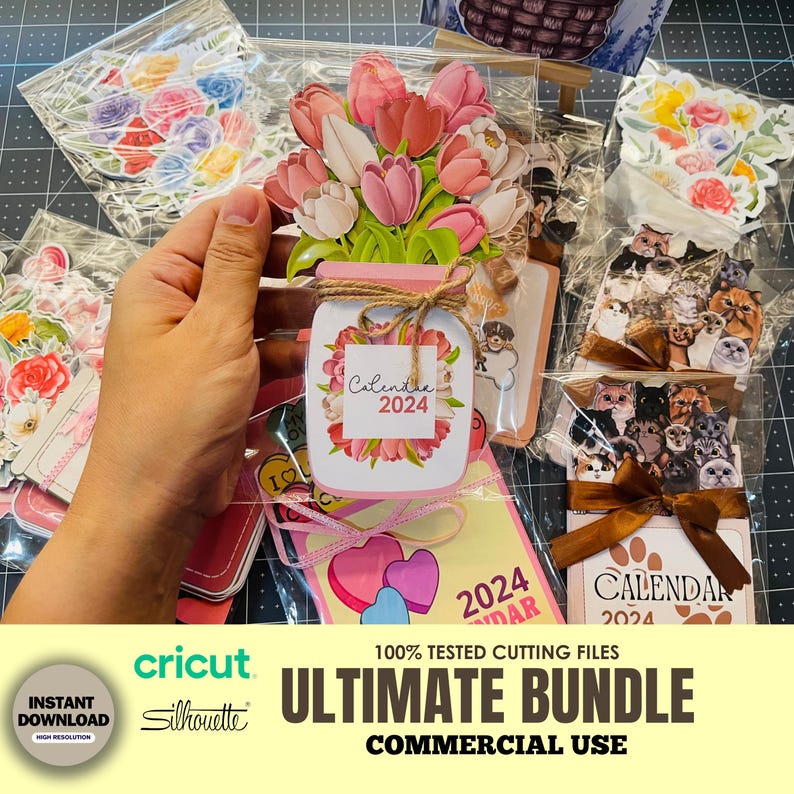 Ultimate Desk Calendar Bundle Template Editable Canva Option Annual