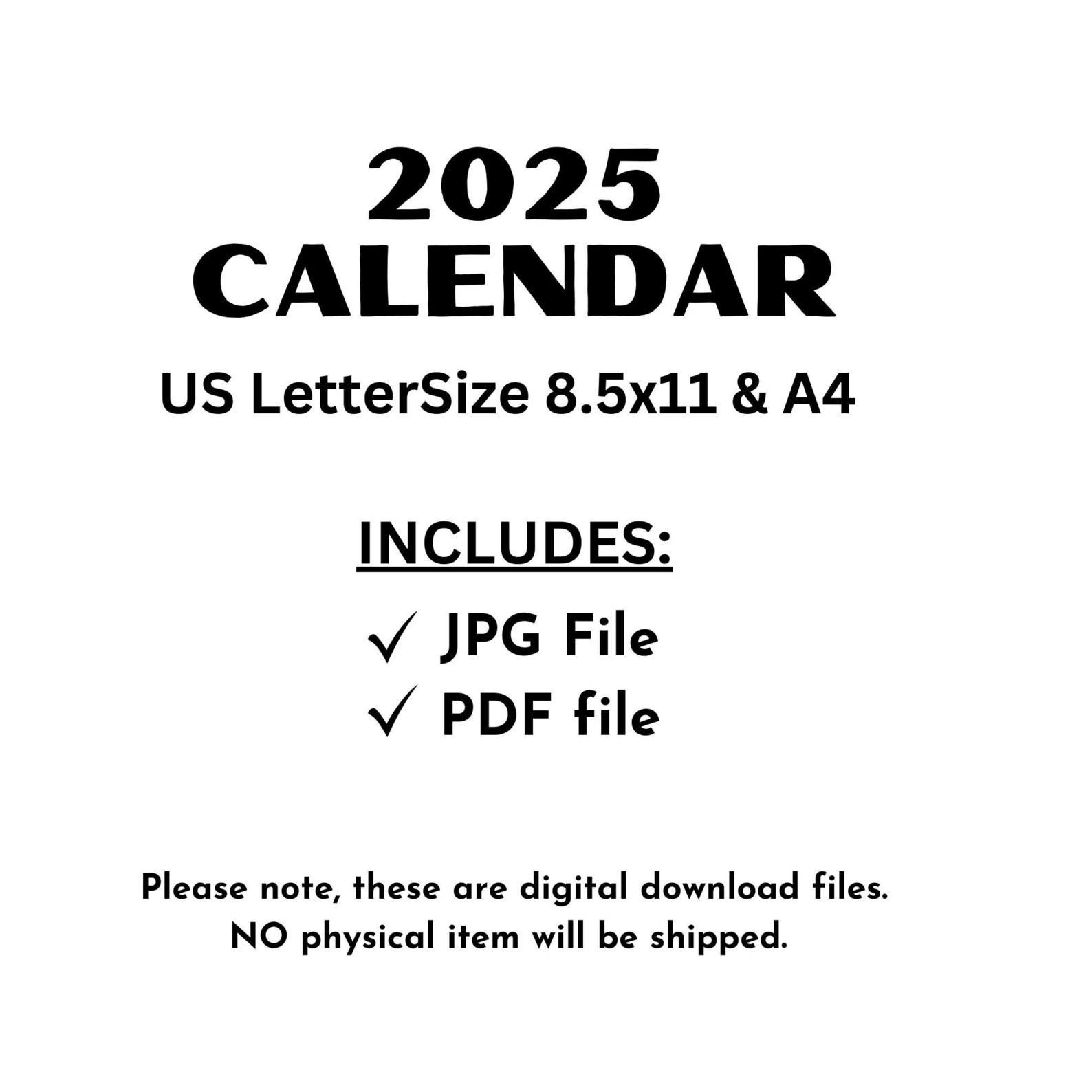 2025 Printable Calendar Simple Planner 2025 Minimalist Calendar 2025 printable calendar simple planner 2025 minimalist calendar