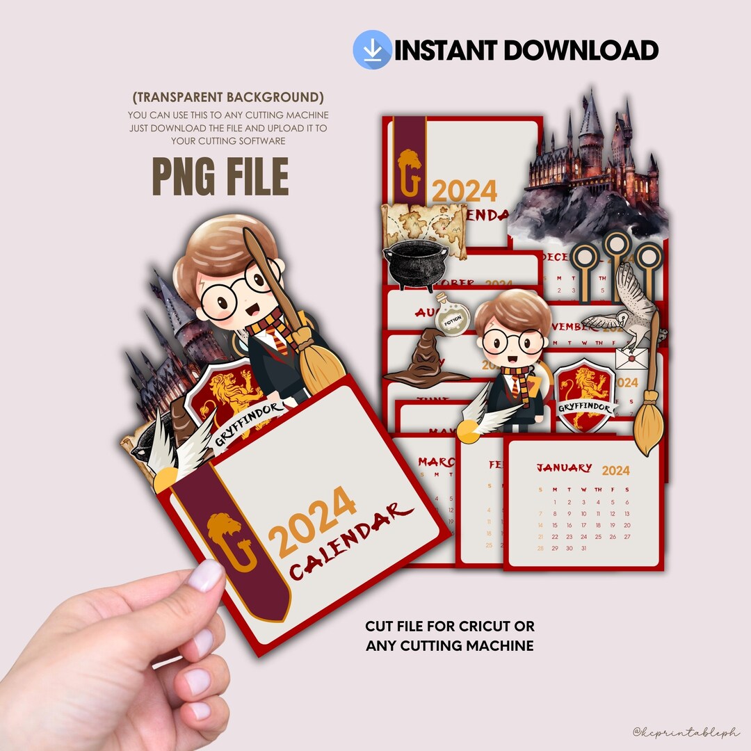 20242025 Wizard Desk Calendar Printable Template Reusable All Year