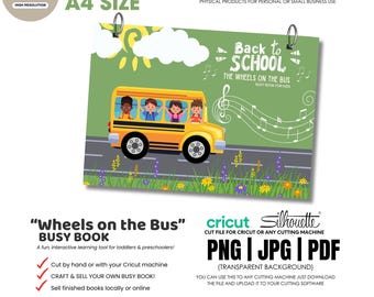 Wheels on the Bus Busy Book: Interactive Toddler Learning (Digital Download, Commercial Use)