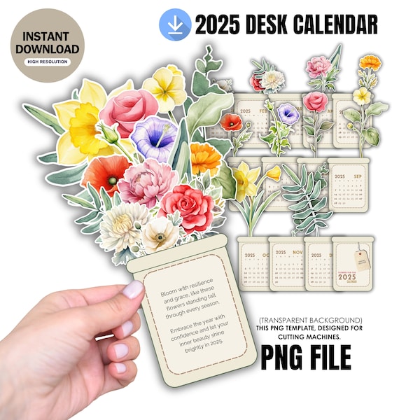 Cricut 2025 Calendar Etsy