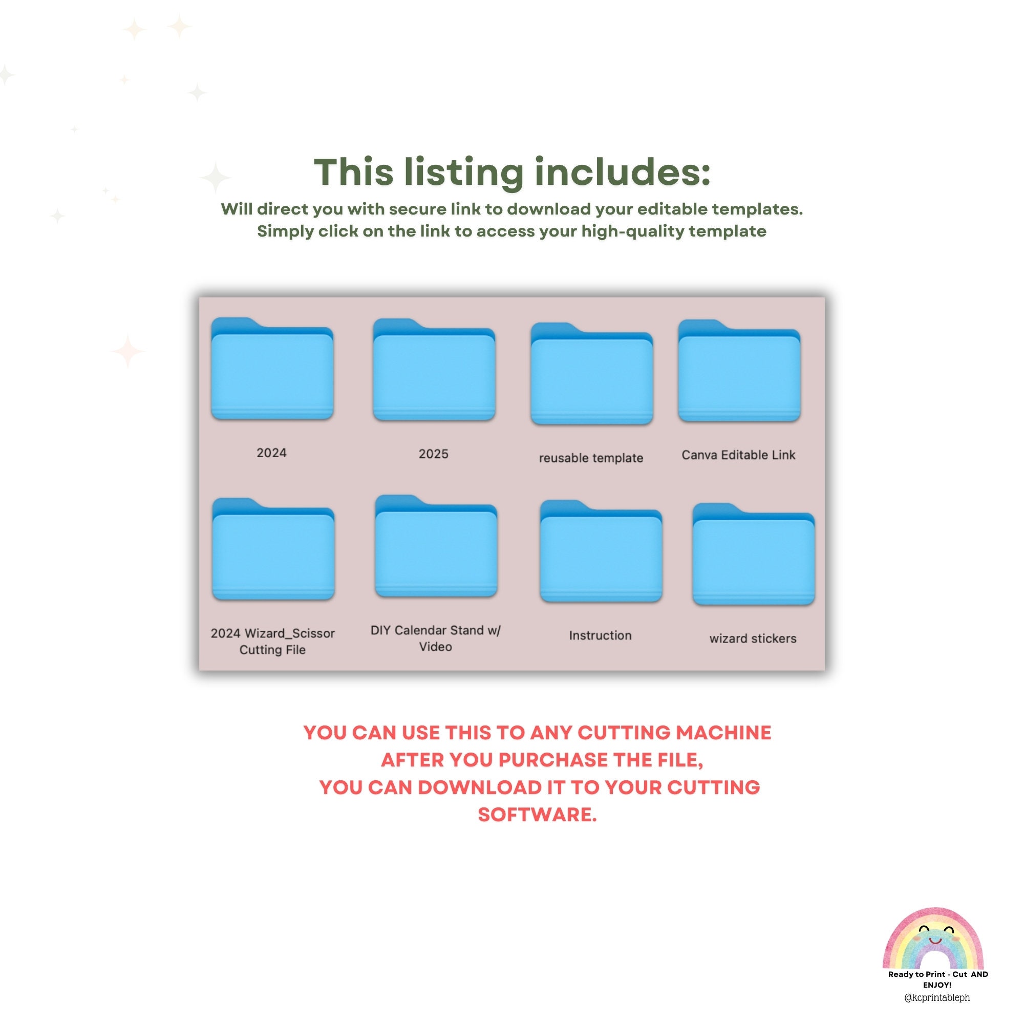 20242025 Wizard Desk Calendar Printable Template Reusable All Year