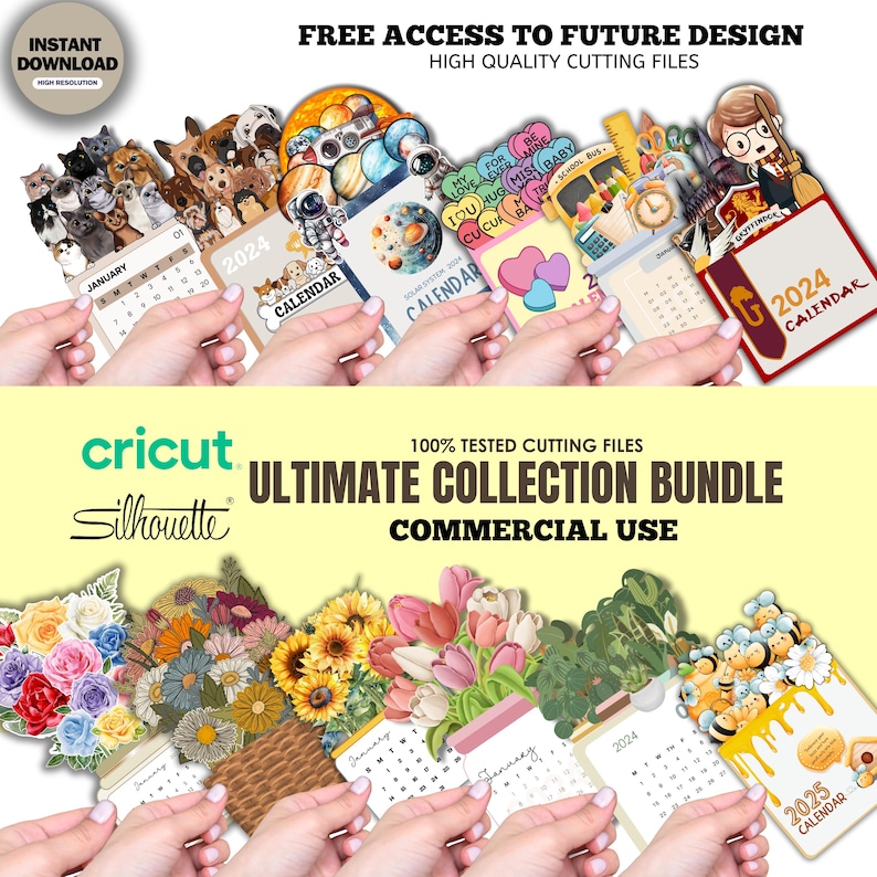 Ultimate Desk Calendar Bundle Template Editable Canva Option Annual