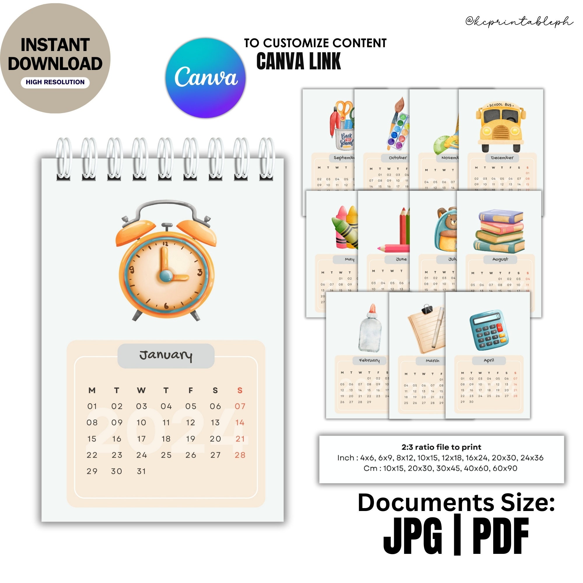 2024-2025 Academic Planner Kit With Classroom Calendar, Student ...