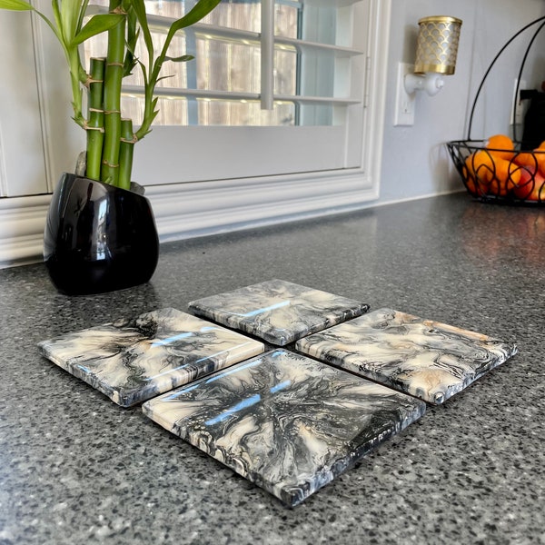 Black and Ivory Coasters