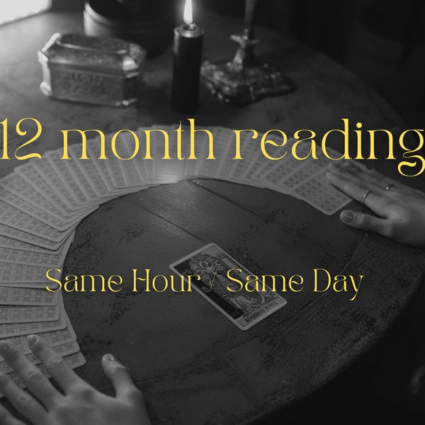 Limited Time Sale / 12-Month Tarot Reading for Future Insights and Clarity | Discover Your Future in Love, Career, and More