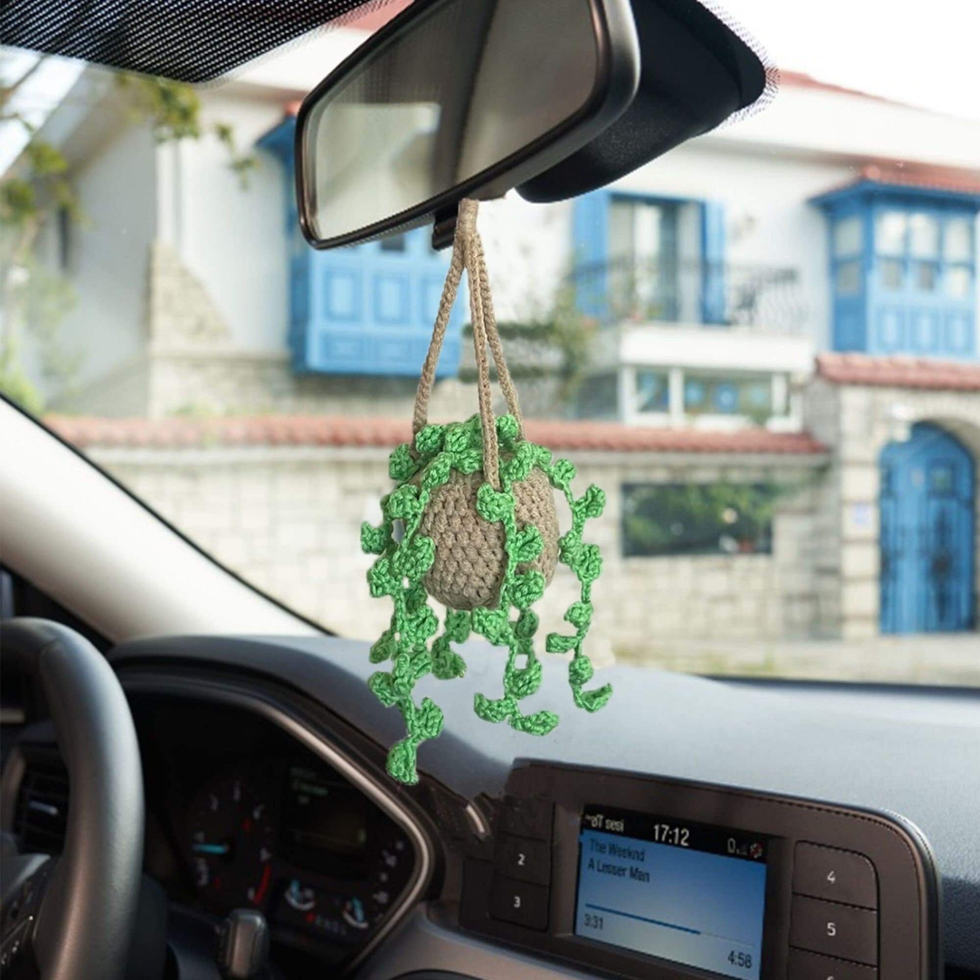K2カメリアカービングフラワー あと1ペアラスト Personalized Crochet Plant Car Hanging: Custom Name Car Decor - Etsy