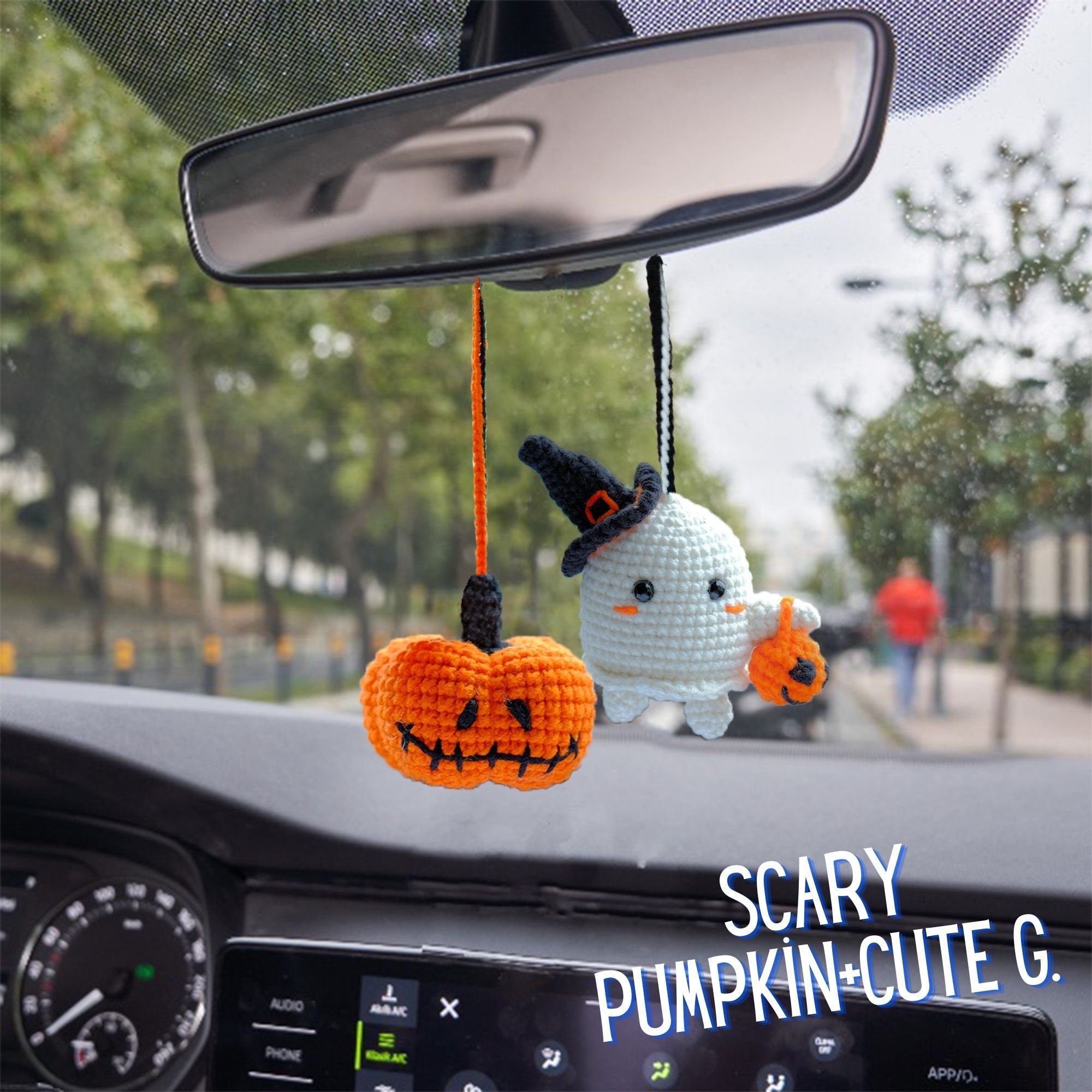 くるみガーランド Amazon.com: Crochet Car Mirror Hanging Accessories, Halloween