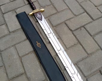 Handmade Percy Jackson Riptide sword, Viking Sword with beautiful etching and file work , sword with magnificent handwork.