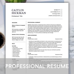 Plantillas de currículum que traen éxito / Profesional moderno Fácil de editar 100% personalizable / Con carta de presentación y referencias / Páginas MAC