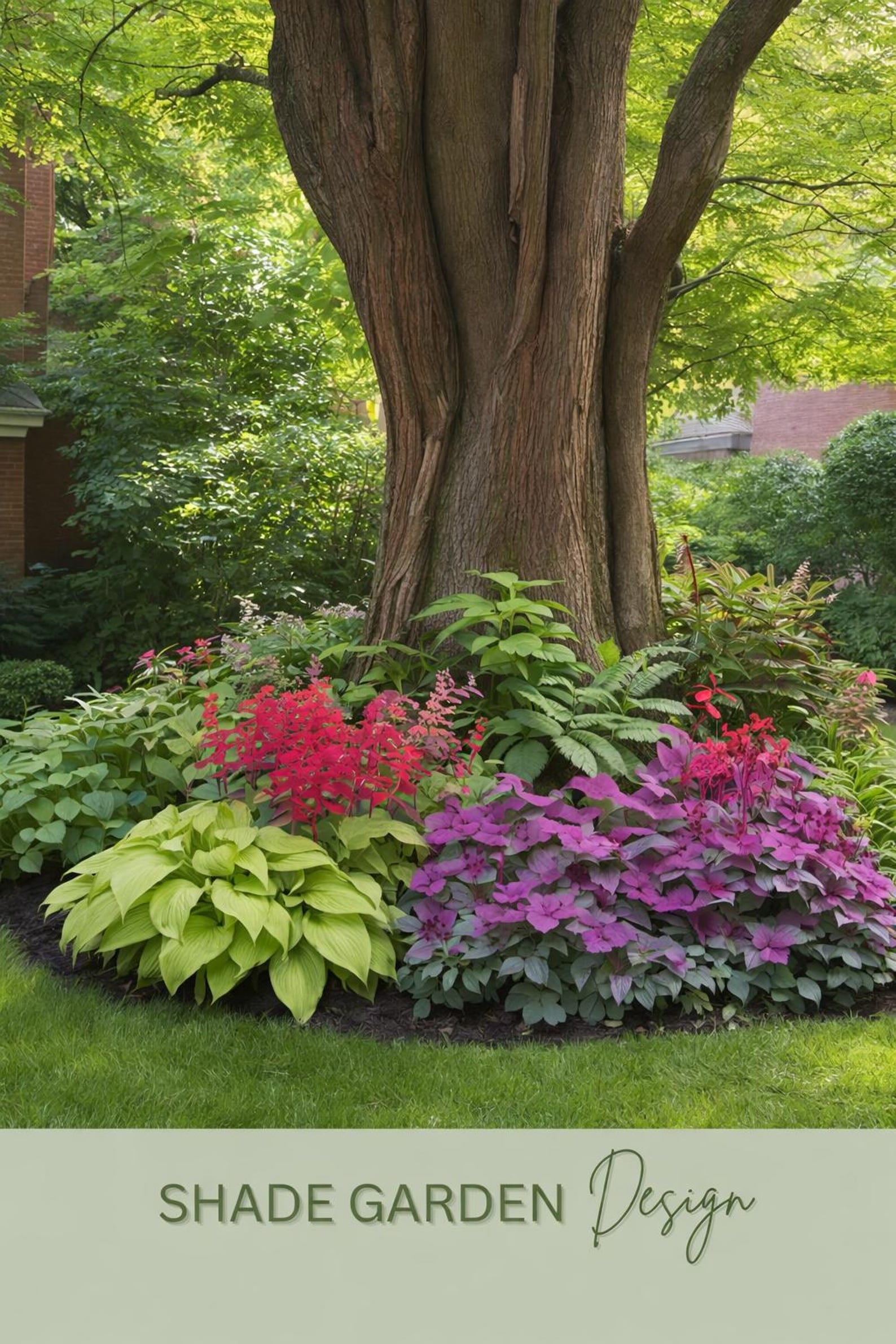 Shade Garden Design Plan: Zones 5-9, Curb Appeal Modern Landscape