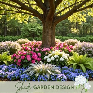 Shade Planting Landscape Design Zone 6 7 8 Preplanned Garden Shady Side Garden Plan Modern Yard Plan Under Shade Tree Yard Curb Appeal