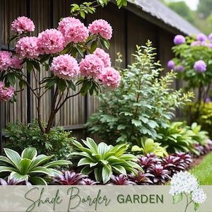 Shade Planting Landscape Design | Zone 5 6 7 8 | Preplanned Garden Shady Side Garden Plan Modern Yard Plan Under Shade Tree Yard Curb Appeal