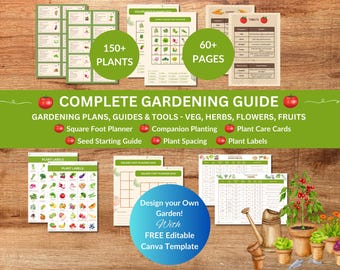 Vegetable Gardening Guide: Seed Starting, Companion Planting (Digital Download)