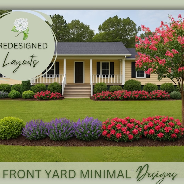 Zone 8 Front Yard Landscape - Etsy