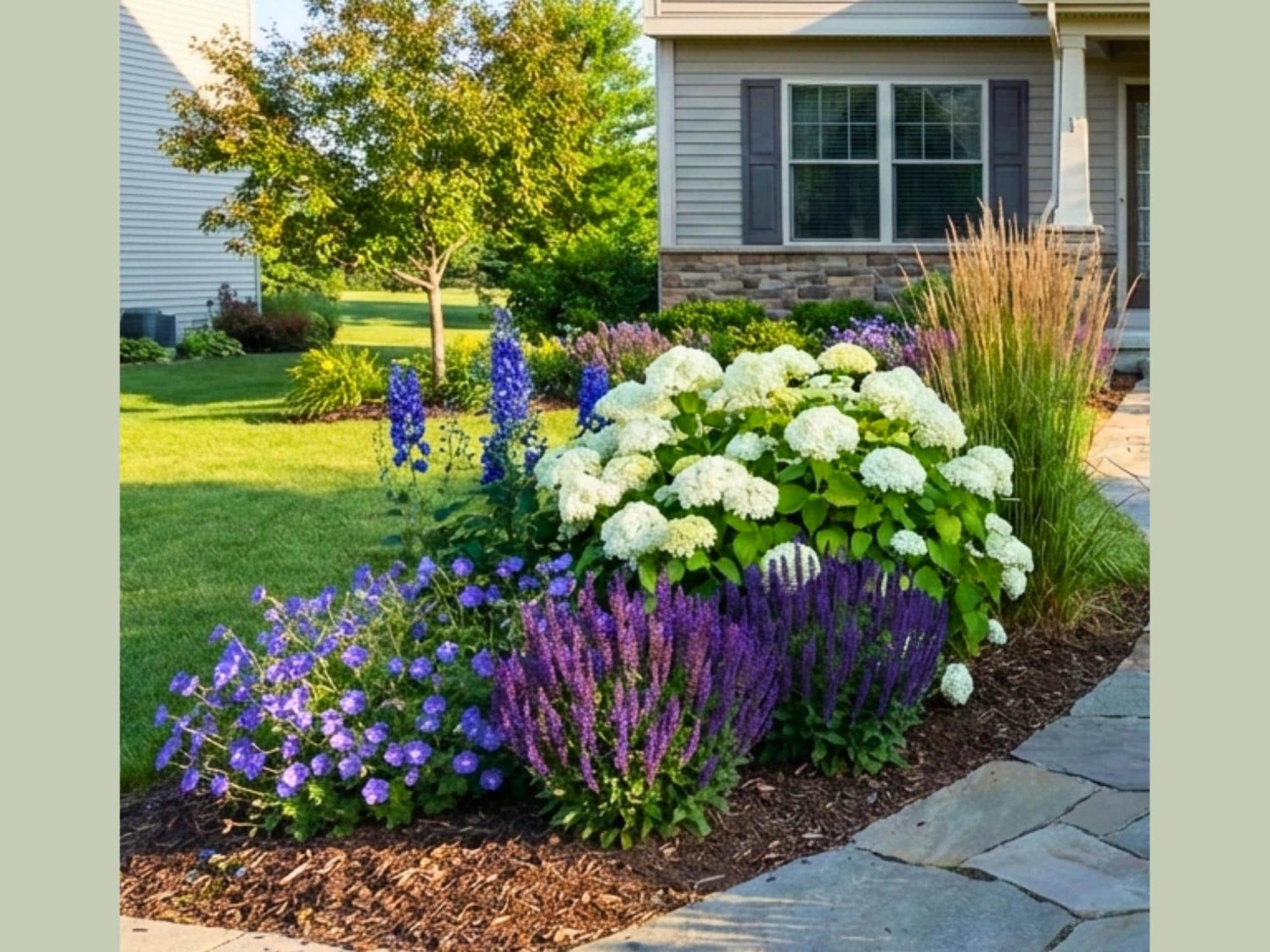 Hydrangea Landscape Design Plan Front Yard Planting Garden Design: Full ...