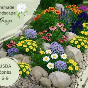 Premade fence landscape design pollinator garden yard garden curb appeal garden fence landscape zone 5 6 7 8 9 rock garden design plan