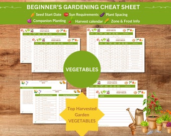 Vegetable Garden Seed Starting Cheat Sheet: Beginner's Guide (PDF)