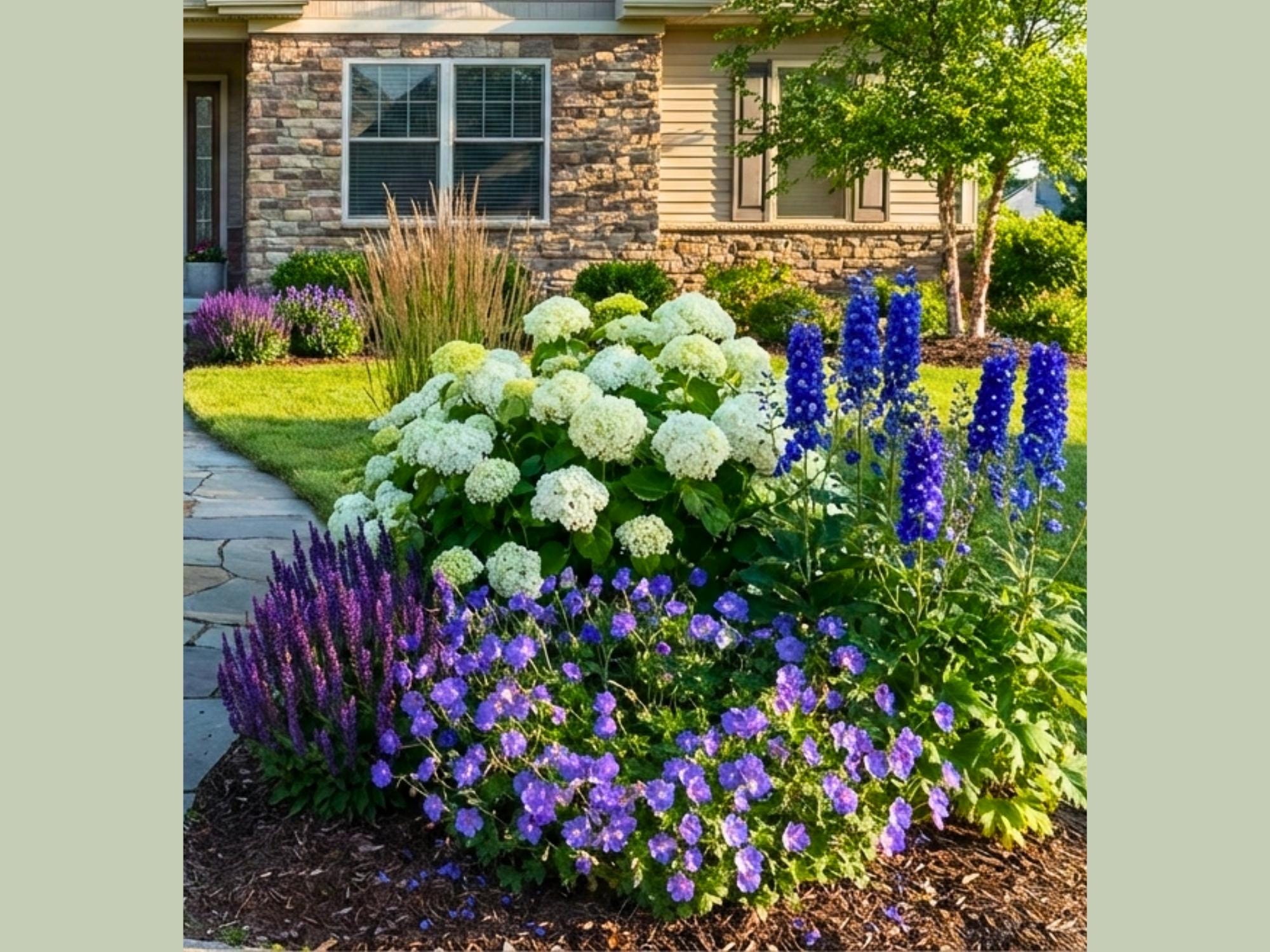 Hydrangea Landscape Design Plan Front Yard Planting Garden Design: Full ...