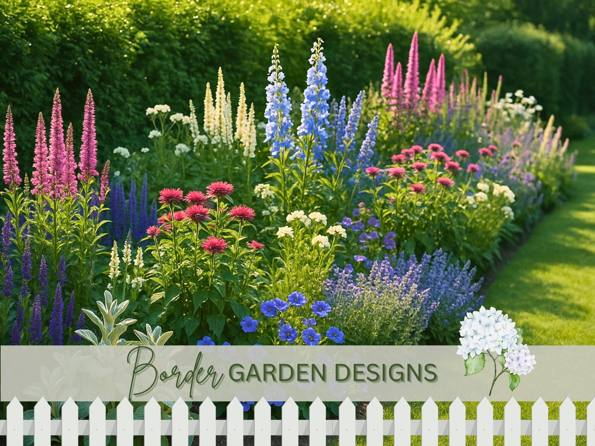 Cottage Garden Premade Landscape Design Plan: Full Sun-partial Shade  Pollinator-friendly Perennial Border (zones 4-8) (PDF Download) - Etsy