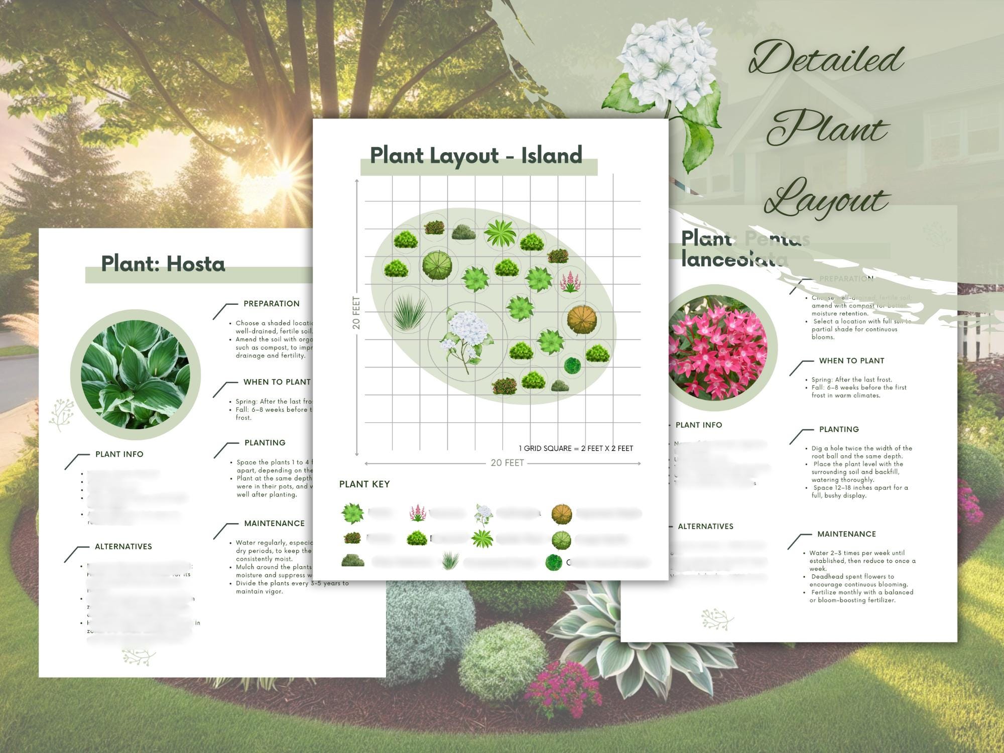 Zone 9 Hydrangea Landscape Design: Front Yard Shade Garden Curb Appeal ...