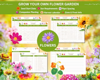 Flower Garden Seed Starting Cheat Sheet: Beginner's Guide (PDF)