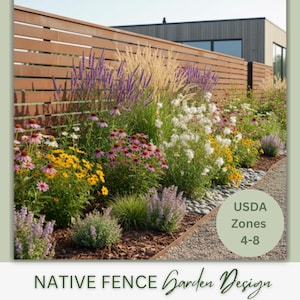 Native Prairie Garden Design Plan | Zone 4-8 | Drought tolerant, Pollinator Friendly, Low Maintenance (Digital Download)