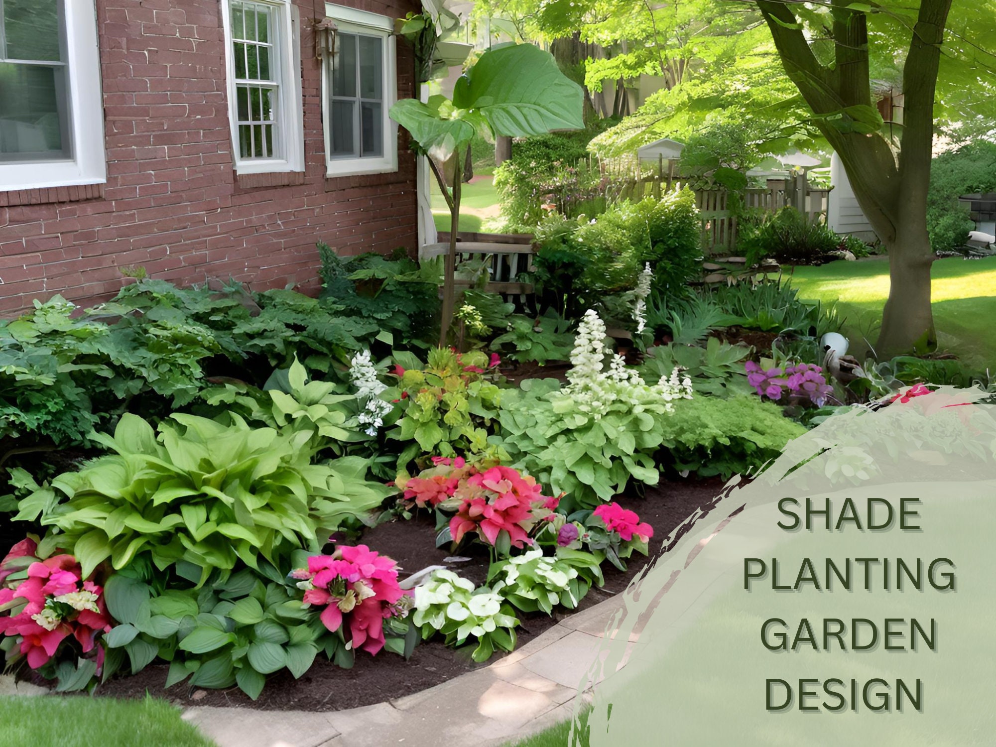 Shade Garden Design Plan: Zones 5-9, Modern Landscape Design Curb