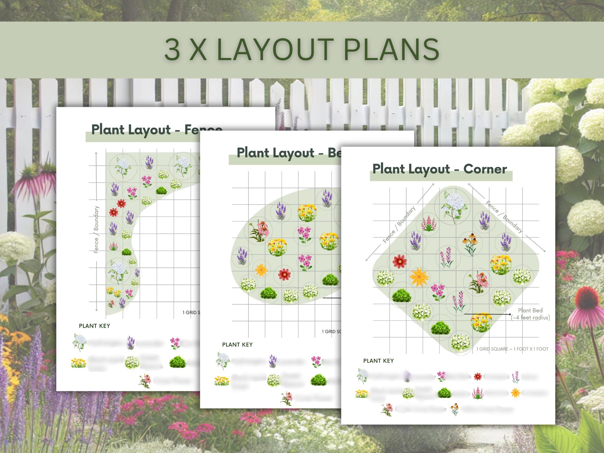 Hydrangea Garden Design Plan: Zones 4-8, Front Yard Landscape Deisgn ...