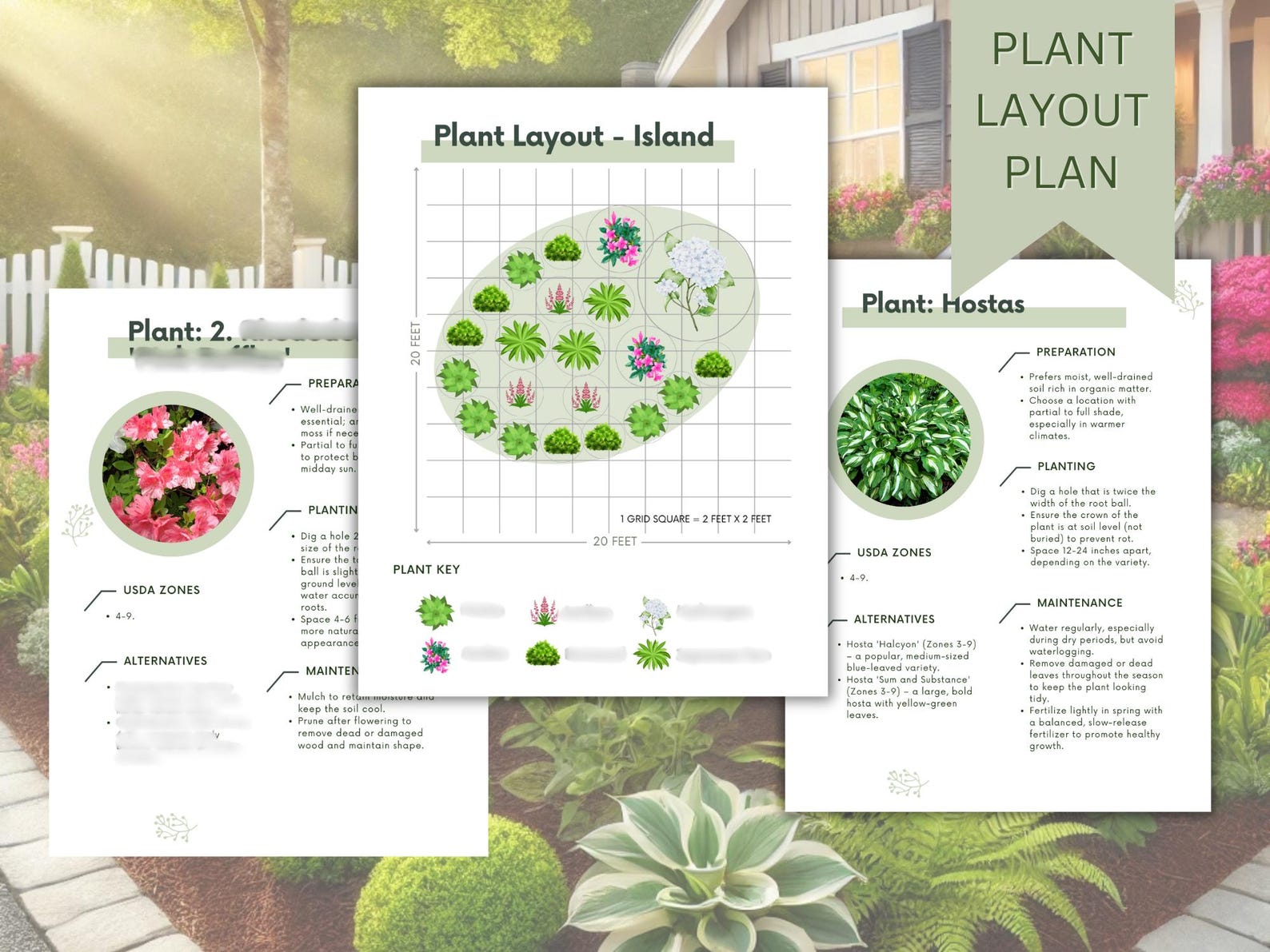 Front Yard Landscape Design Guide: Azalea & Hydrangea Garden Plan ...